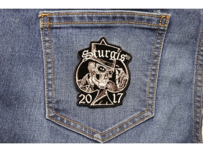 Sturgis 2017 Patch Tall Hat Skull
