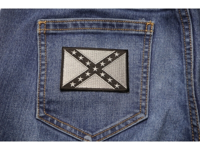 Subdued Gray Confederate Flag Patch