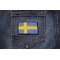 Sweden Flag Patch shown on jeans