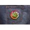 Sweet Leaf Marijuana Novelty Iron on Patch shown on jeans