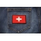 Swiss Flag Patch Swiss Flag Patch shown on jeans