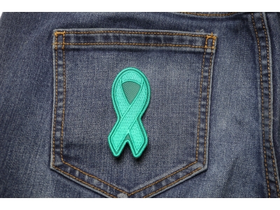 Teal PTSD Awareness Ribbon Patch