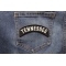 Tennessee Patch Iron on State Rocker shown on jeans