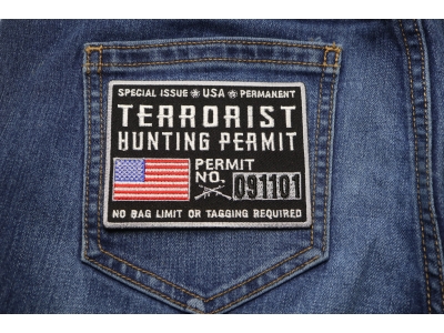 Terrorist Hunting Permit Patch
