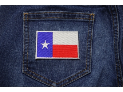 Texas Flag White Border Patch | Embroidered Patches