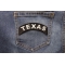 Texas Patch Texas Patch Iron on State Rocker shown on jeans