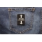 The Man The Legend Patch | Embroidered Patches The Man The Legend Patch shown on jeans