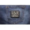 The Only Thing Gun Control Is About Patch shown on jeans