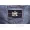 Thin Blue Line New York State Flag Patch For Law Enforcement shown on jeans