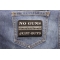 No Guns Just Guts Thin Silver Line Patch For Correctional Officers shown on jeans