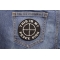 This Is My Peace Sign Patch | Embroidered Patches This Is My Peace Sign Funny Military Morale Patch shown on jeans