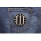 Three Percenter Patch shown on jeans