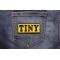 Tiny Patch shown on jeans