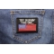 Try Burning This One US Flag Patch shown on jeans