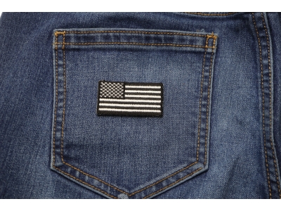 US Flag Patch Black And White 2 Inch US Flag Patch Black And White 2 Inch