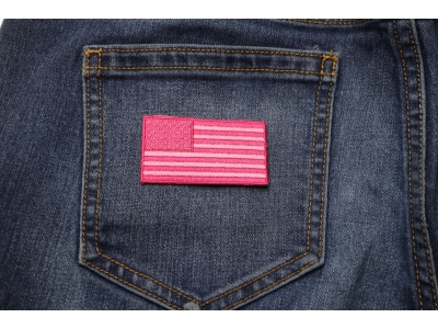 US Flag Patch Pink