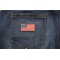 US Flag Patch Silver Border 2 Inch US Flag Patch Silver Border 2 Inch shown on jeans
