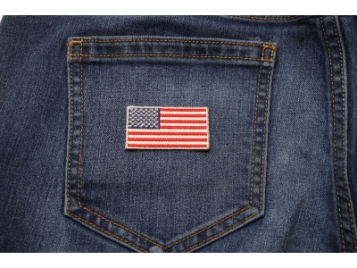 US Flag Patch White Border 2 Inch