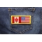USA Canada Patch | Embroidered Patches USA Canada Patch shown on jeans