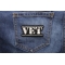 Vet Patch Old Stamper White shown on jeans