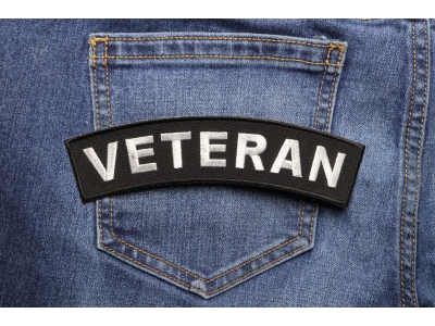 Veteran Medium Size Rocker Patch | US Military Veteran Patches