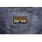 Warning Fart Zone Patch | Embroidered Patches Warning Fart Zone Funny Iron on Patch shown on jeans