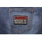 Warning Medicated For Your Protection Patch | Embroidered Patches Warning Medicated For Your Protection Funny Iron on Patch shown on jeans