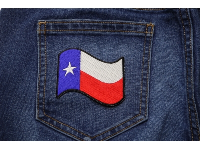 Waving Texas Flag Patch | Embroidered Patches