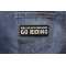 When Life Gets Complicated GO RIDING Patch | Embroidered Patches When Life Gets Complicated GO RIDING Patch shown on jeans