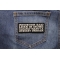 Whoever Said Less Is More Clearly Wasn't A Whiskey Drinker Funny Iron on Patch shown on jeans