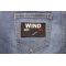 Wind Mode On Fun Biker Patch shown on jeans