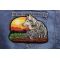 Wolf and Cubs Medium 6 Inch Patch shown on jeans