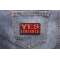 Yes I Do Bite Patch | Embroidered Patches Yes I Do Bite Patch shown on jeans