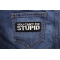 You Can't Fix Stupid Patch | Embroidered Patches You Can't Fix Stupid Patch shown on jeans