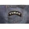 Yukon State Patch Yukon Patch Iron on State Rocker shown on jeans