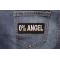 Zero Percent Angel Patch shown on jeans
