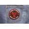 Zombie OutBreak Response Team Red Patch | Embroidered Patches Zombie OutBreak Response Team Red Funny Iron on Patch shown on jeans
