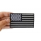 American Flag Black And Reflective 4 Inch Patch | Embroidered Patches American Flag Black and Reflective 4 Inch Patch shown on hand for size comparison