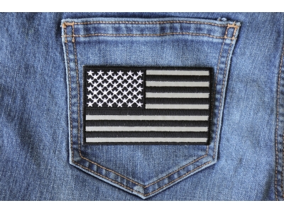 American Flag Black And Reflective 4 Inch Patch | Embroidered Patches American Flag Black And Reflective 4 Inch Patch | Embroidered Patches