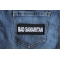 Bad Samaritan Funny Iron on Patch shown on jeans