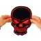 Skull Patch, Large Skull Patches for Biker Jackets shown on hand for size comparison
