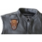Buffalo Head Small Patch Buffalo Head Small Patch - 3x4 inch - Embroidered Iron on Patch shown on leather vest