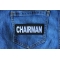 Chairman Patch shown on jeans