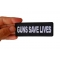 Guns Save Lives Patch shown on hand for size comparison