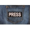 Press Patch shown on jeans