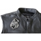 Reaper Skull Patch, Biker Skull Patches shown on leather vest