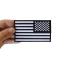 Reversed US Flag Black White Patch 4 Inch | Embroidered Patches Reversed US Flag Black White Patch 4 Inch shown on hand for size comparison
