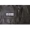 Save the Drama for Your Mama Patch - 4x1.5 inch - Embroidered Iron on Patch shown on leather vest