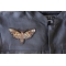 Moth Skull Patch, Skull Patches shown on leather vest