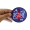 Space Force USA Iron on Novelty Patch shown on hand for size comparison